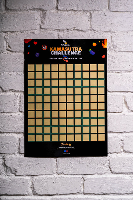 scratch off poster kamasutra challenge, 100 sex positions 