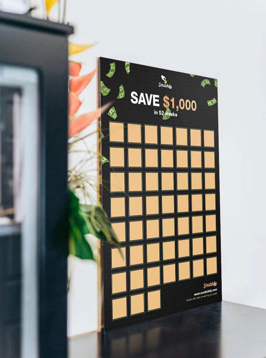 Save 1000€ Scratch Off Poster